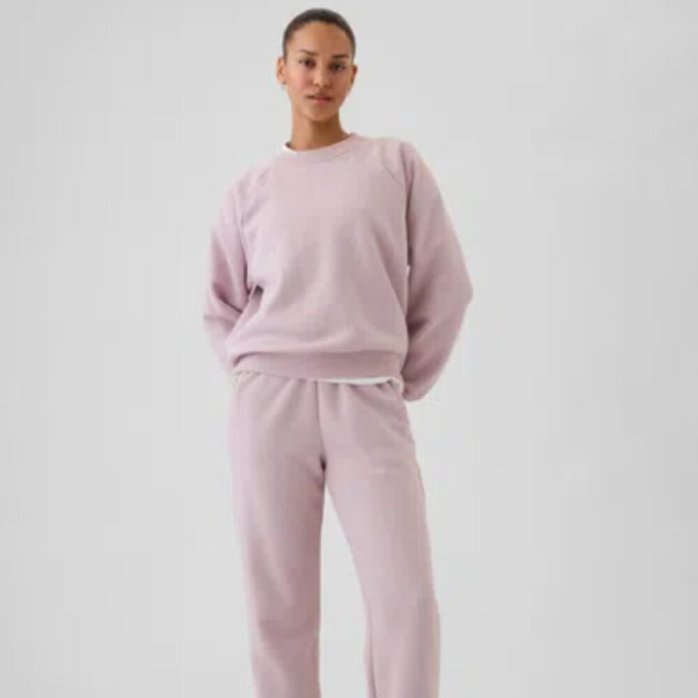 Gap Vintage Soft Raglan Sweatshirt High Rise Boyfriend Joggers Set Petite Small